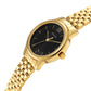 Classic Gold Black Dial Metal Strap Watch NR8178YM03