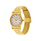 White Dial Golden Stainless Steel Strap Watch NR77049YM03