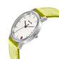 Play White Dial Green Leather Strap Watch NR87029SL04