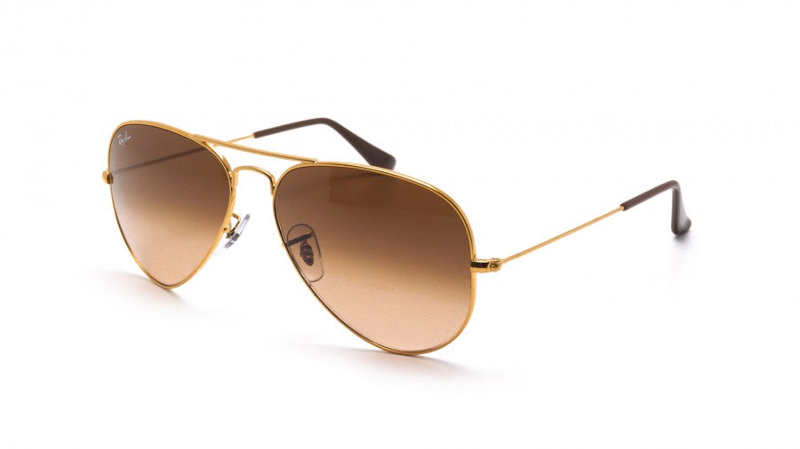 RAY-BAN SUNLGASSES AVIATOR GRADIENT BRONZE RB 3025 9001A558