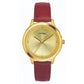 Stylish Golden Dial Watch With Crystals TM0TL10104