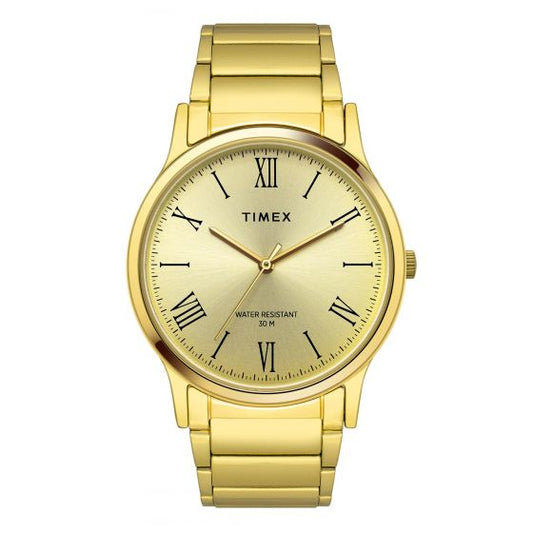 TIMEX ANALOG CHAMPAGNE DIAL MEN'S WATCH-TW000R431