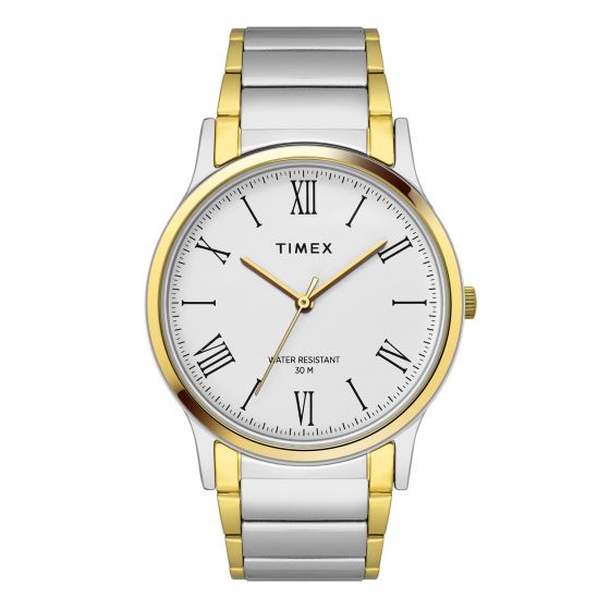 TIMEX ANALOG WHITE DIAL MEN'S WATCH-TW000R432