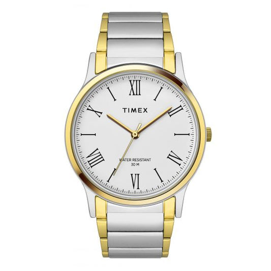 TIMEX ANALOG WHITE DIAL MEN'S WATCH-TW000R432