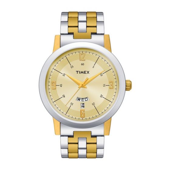 TIMEX CLASSICS ANALOG BEIGE DIAL MEN'S WATCH TW000T121