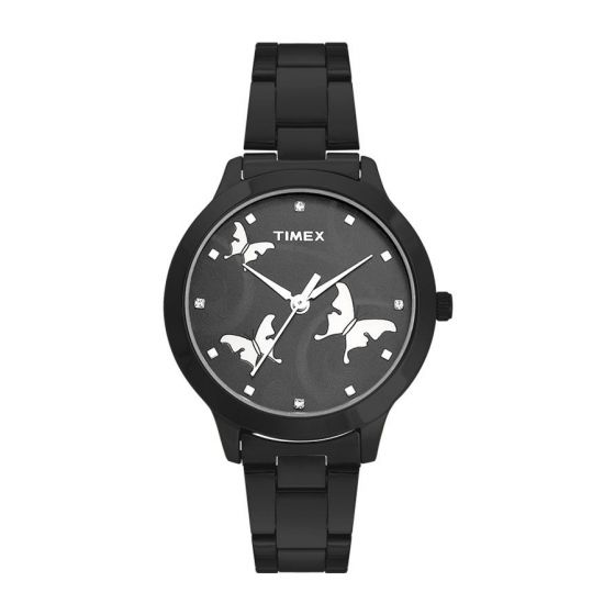 TIMEX ANALOG BLACK DIAL WOMEN'S WATCH TW000T609