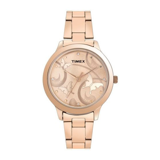 TIMEX FASHION ANALOG BROWN DIAL WOMEN'S WATCH TW000T610