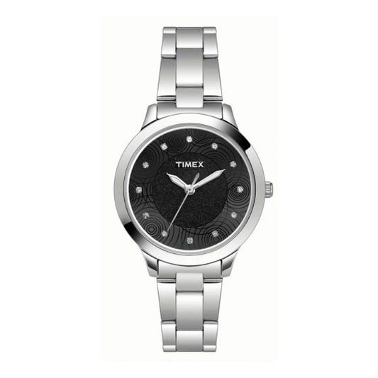 TIMEX ANALOG BLACK DIAL WOMEN'S WATCH-TW000T612