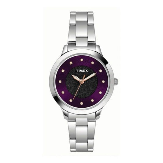 TIMEX ANALOG PURPLE DIAL WOMEN'S WATCH TW000T614