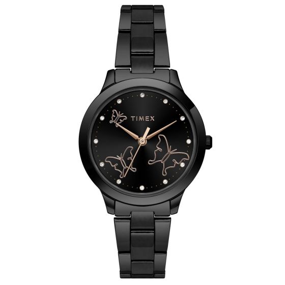 TIMEX ANALOG BLACK DIAL WOMEN'S WATCH-TW000T633