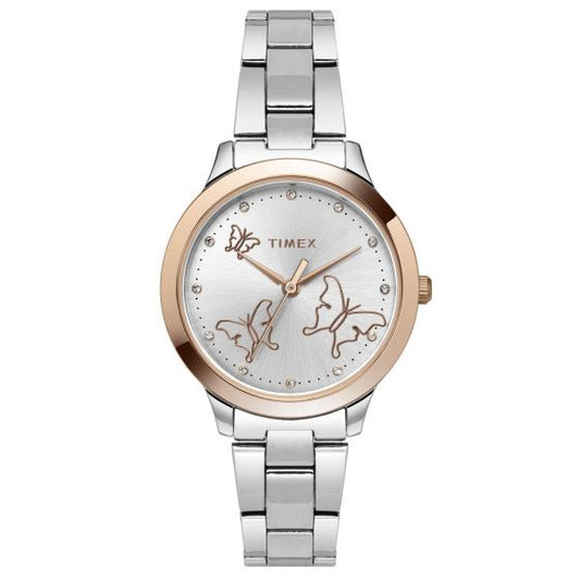 TIMEX ANALOG SILVER DIAL WOMEN'S WATCH-TW000T634