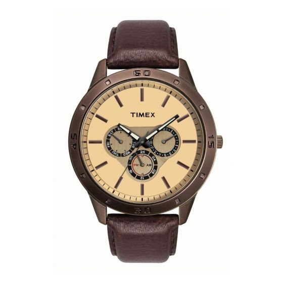 TIMEX ANALOG BROWN DIAL MEN'S WATCH TW000U915