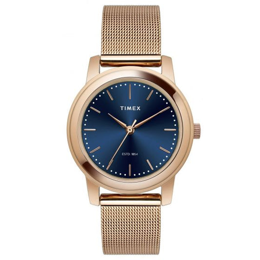 TIMEX ANALOG BLUE DIAL WOMEN'S WATCH-TW000W112