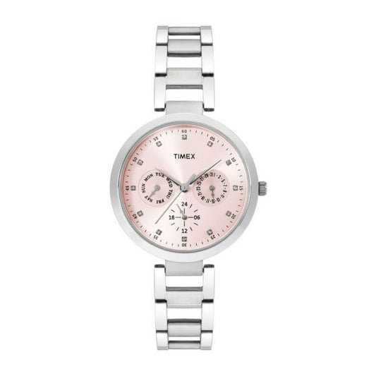 TIMEX E-CLASS ANALOG PINK DIAL WOMEN'S WATCH TW000X206