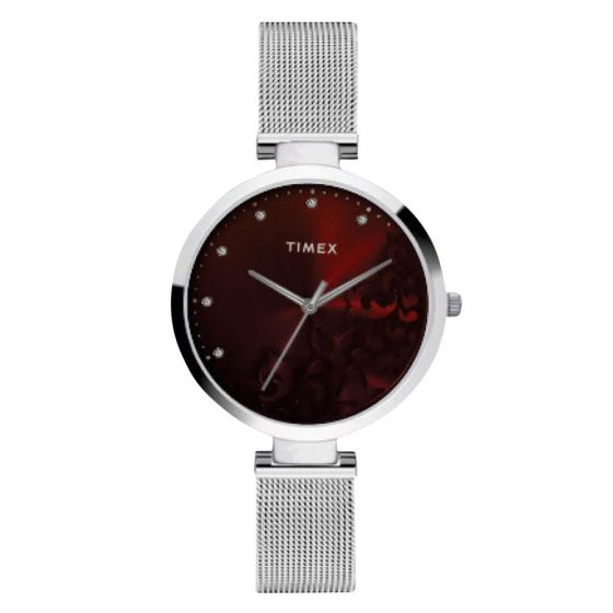 TIMEX ANALOG RED DIAL WOMEN'S WATCH-TW000X218