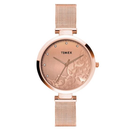 TIMEX ANALOG WHITE DIAL WOMEN'S WATCH-TW000X219