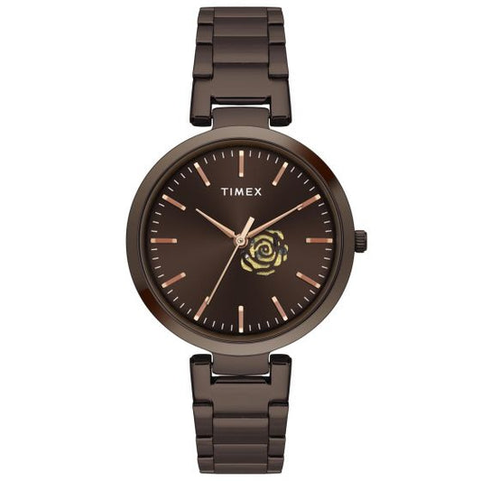 TIMEX ANALOG BROWN DIAL WOMEN'S WATCH-TW000X227