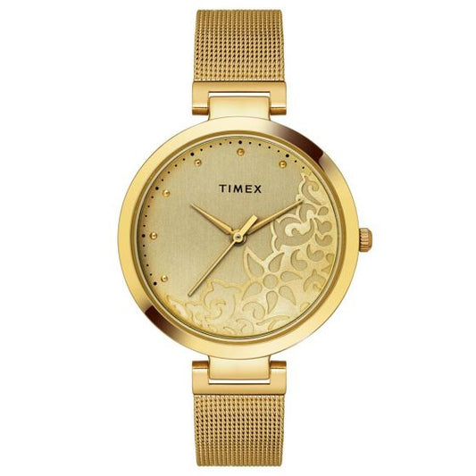 TIMEX ANALOG CHAMPAGNE DIAL WOMEN WATCH-TW000X235