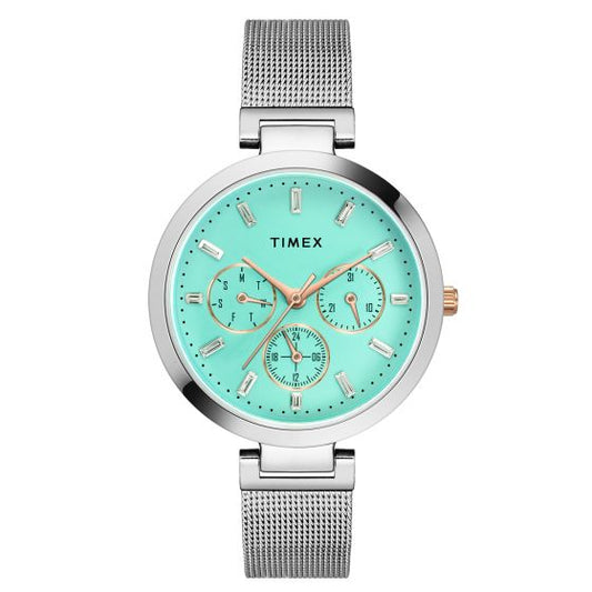 TIMEX ANALOG BLUE DIAL WOMEN'S WATCH - TW000X241