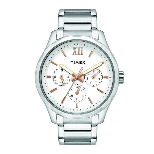 TIMEX ANALOG WHITE DIAL MEN'S WATCH-TW0TG7602