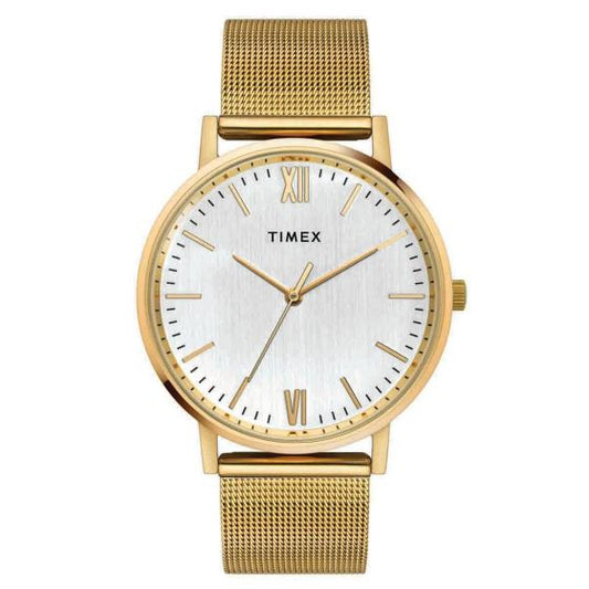 TIMEX MODERN GOLD PLATED WATCH WITH MESH BRACELET-TW0TG8010