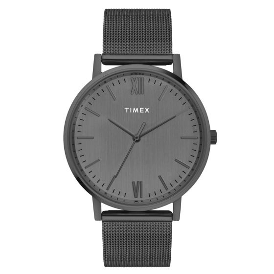 TIMEX MODERN FULL BLACK WATCH WITH MESH BRACELET-TW0TG8012