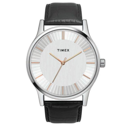 TIMEX MEN'S SLEEK FORMAL WATCH WITH SILVER DIAL-TW0TG8301