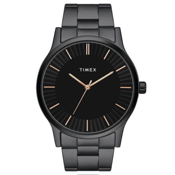 TIMEX SLEEK FULL BLACK WATCH WITH STAINLESS STEEL BRACELET-TW0TG8304