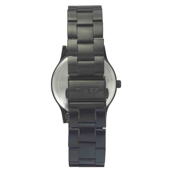 TIMEX SLEEK FULL BLACK WATCH WITH STAINLESS STEEL BRACELET-TW0TG8304