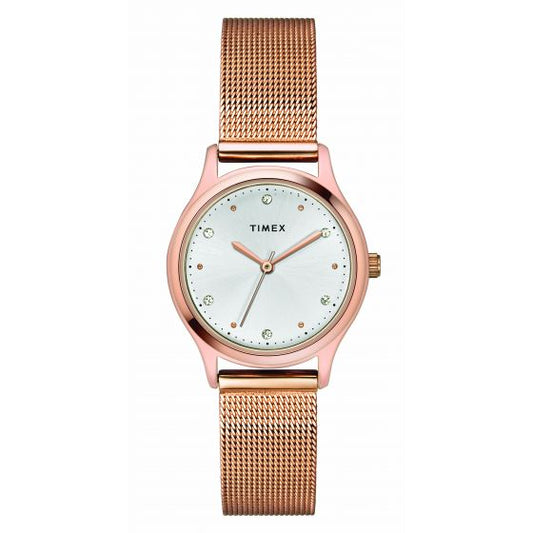 TIMEX ANALOG SILVER DIAL WOMEN'S WATCH- TW0TL8709