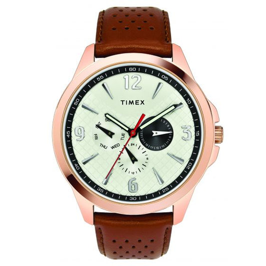 TIMEX VELOCITY MULTIFUNCTION ANALOG SILVER DIAL MEN'S WATCH-TWEG16519