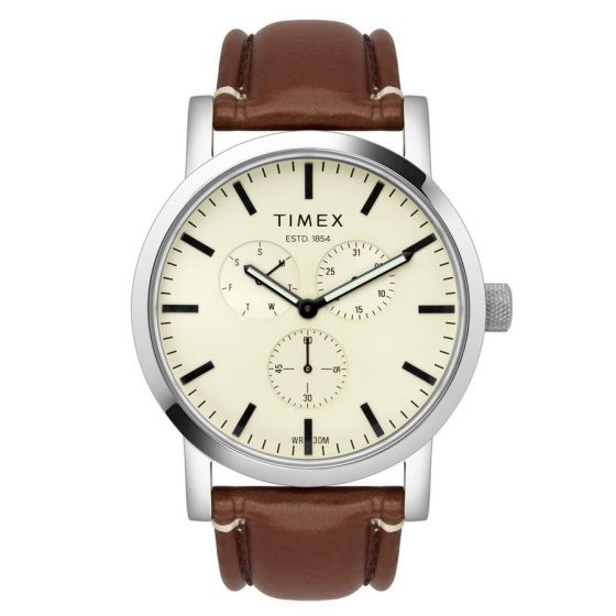 TIMEX ANALOG BEIGE DIAL MEN'S WATCH-TWEG16608