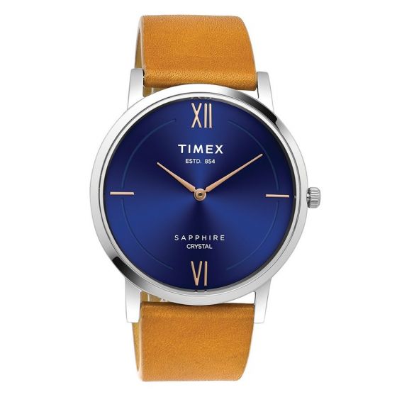 TIMEX EMPERA MEN'S BLUE DIAL ROUND CASE 2 HANDS FUNCTION WATCH -TWEG17401