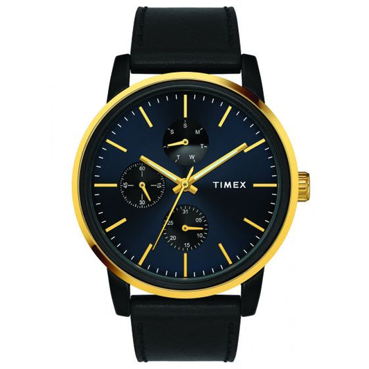 TIMEX FUSION MULTIFUNCTION ANALOG BLUE DIAL MEN'S WATCH-TWEG18902