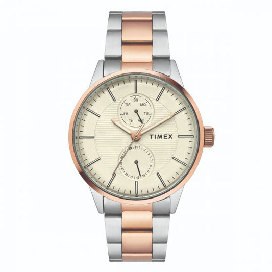 TIMEX ANALOG BEIGE DIAL BOY'S WATCH-TWEG19902