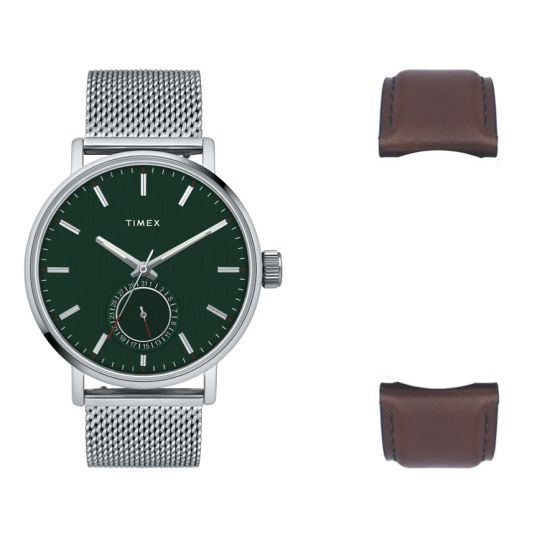 TIMEX ANALOG GREEN DIAL BOY'S WATCH-TWEG20001