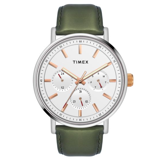 TIMEX ANALOG WHITE DIAL MEN'S WATCH - TWEG20015