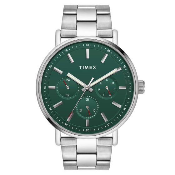 TIMEX ANALOG GREEN DIAL MEN'S WATCH - TWEG20017