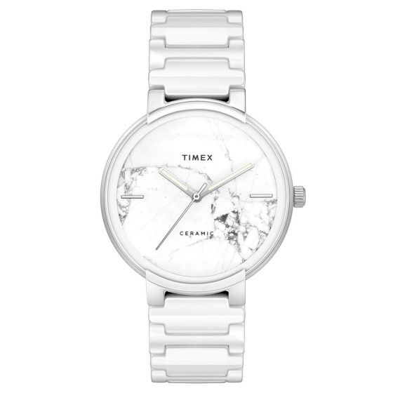 TIMEX ANALOG WHITE DIAL MEN WATCH-TWEG21200