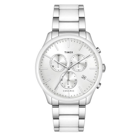 TIMEX CHRONOGRAPH SILVER DIAL MEN WATCH-TWEG21700