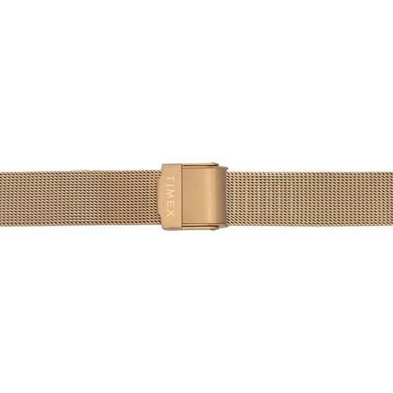 TIMEX FASHION WOMEN'S ROSE GOLD DIAL RECTANGLE CASE 3 HANDS FUNCTION WATCH -TWEL11309