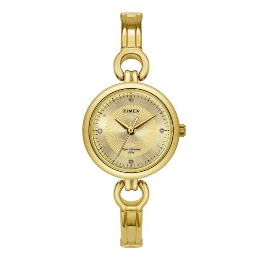 TIMEX ANALOG CHAMPAGNE DIAL WOMEN'S WATCH-TWEL11423