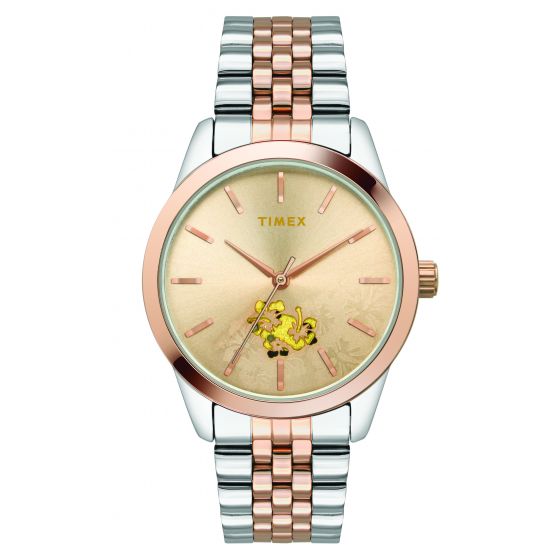 TIMEX FLORAL FASHION – WITH SKELETAL CUT OUT IN DIAL ANALOG ROSE GOLD WOMEN'S WATCH-TWEL13111