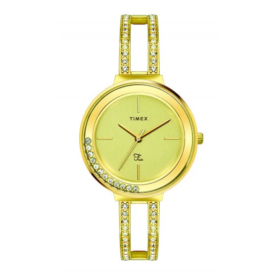 TIMEX ANALOG CHAMPAGNE DIAL WOMEN'S WATCH-TWEL13504