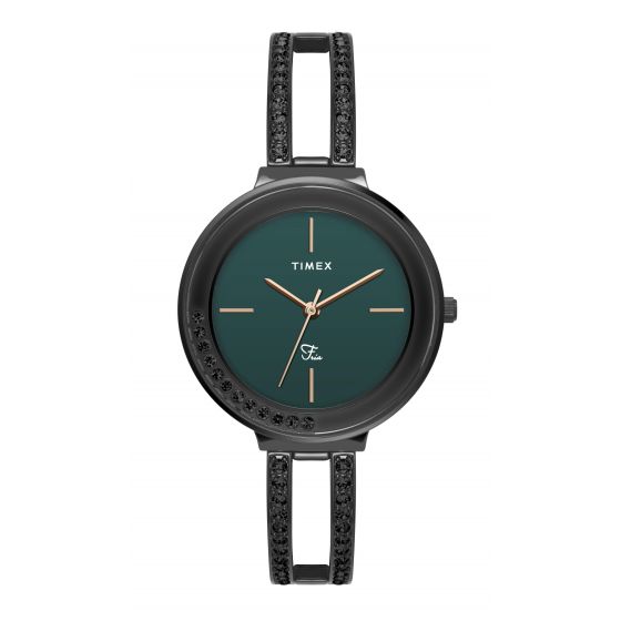 TIMEX ANALOG GREEN DIAL WOMEN'S WATCH-TWEL13505