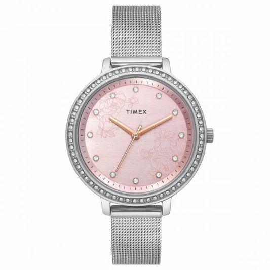 TIMEX ANALOG PINK DIAL WOMEN'S WATCH-TWEL14700