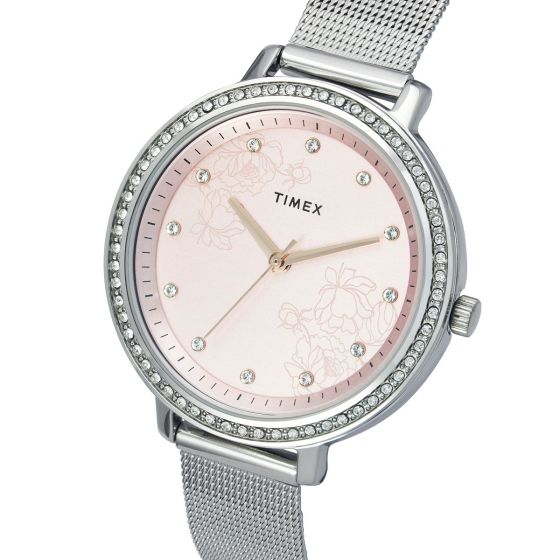 TIMEX ANALOG PINK DIAL WOMEN'S WATCH-TWEL14700