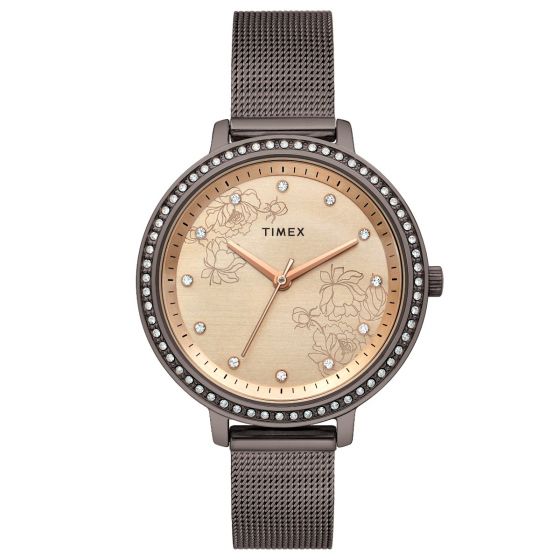 TIMEX ANALOG GOLD DIAL WOMEN'S WATCH-TWEL14705