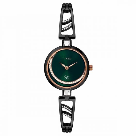 TIMEX FRIA ANALOG GREEN DIAL WOMEN'S WATCH-TWEL15203