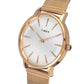 TIMEX FASHION WOMEN'S WHITE DIAL ROUND CASE 2 HANDS FUNCTION WATCH -TWEL15606